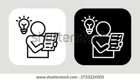 Customer Need Icon In Black and White Line Style