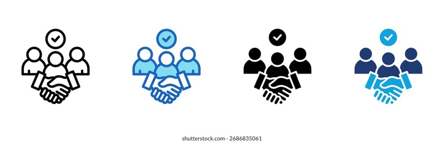 Customer Onboarding icon Multi Style Vector Illustration