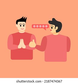Customer online review rating and feedback illustration