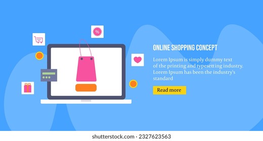 Customer online shopping. Digital checkout process on the e-commerce website. Secure payment. Buy products and services online. - vector illustration landing page template with icons