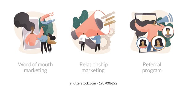 Estrategias de marketing orientadas al cliente ilustraciones abstractas del vector de concepto.