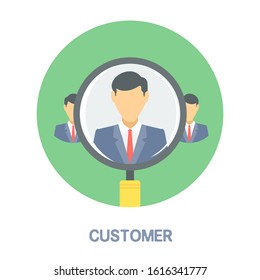 Customer and other icon concept