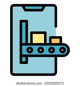 Customer passion icon outline vector. Honesty mission. Trust statement color flat