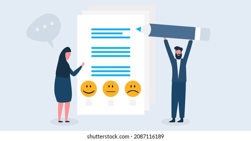 customer People give review ratings and feedback.