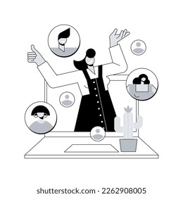 Customer persona abstract concept vector illustration. Understand potential customer needs, target audience, data-driven user research, brand positioning, collect feedback abstract metaphor.