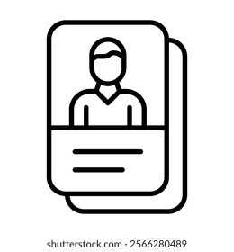 Customer Persona icon line vector illustration