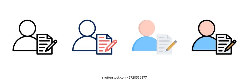 Ícone Persona do Cliente definir coleção de vários estilos