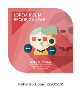 customer phone service flat icon with long shadow,eps10