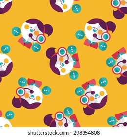 customer phone service flat icon,eps10 seamless pattern background