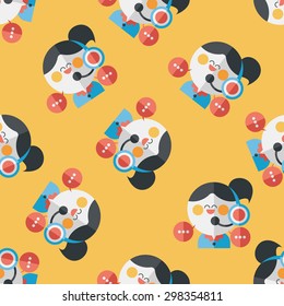 customer phone service flat icon,eps10 seamless pattern background