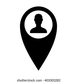 Customer Pickup Location Map Marker Flat Vector Icon For Apps And Websites