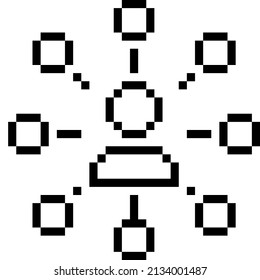 Customer. Pixel Art Business Icon