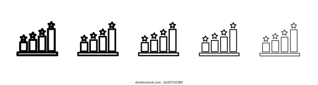 customer product rating icon flat illustration set logo