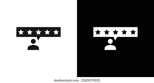 customer product rating icon line art vector