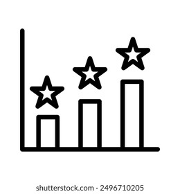 customer product rating icon linear logo mark in black and white