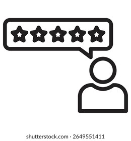 Cliente Valoración del producto Icono Ilustración vectorial signo aislado