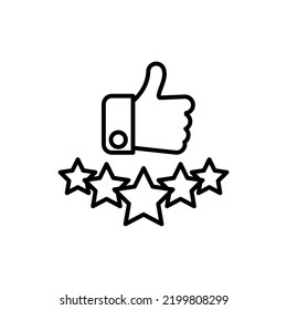 customer product rating  line icon. Simple element illustration. customer product rating  concept outline symbol design.