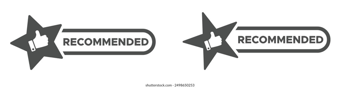 Customer product rating vector icons. Recommended vector signs