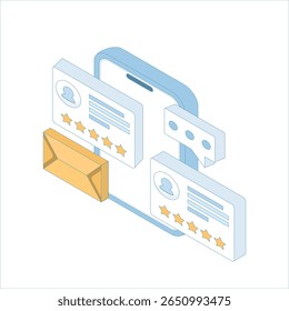 Customer profile analysis concept. Customer reviews on screen, Marketing strategy review, analyzing customer feedback on screen. Data from ratings, reviews and performance graphs. - Powered by Shutterstock - Get 15% off with code: PIKWIZARD15