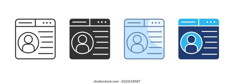 Customer Profile Icon Set Multiple Style Collection