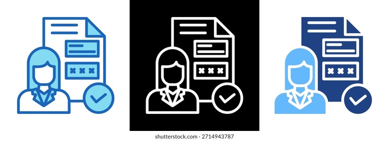Cliente Perfil Icon triplestyle Ilustración vectorial