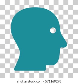 Customer Profile icon. Vector illustration style is flat iconic symbol, soft blue color, transparent background. Designed for web and software interfaces.