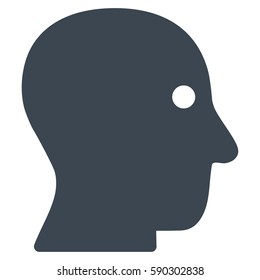 Customer Profile vector icon. Flat smooth blue symbol. Pictogram is isolated on a white background. Designed for web and software interfaces.