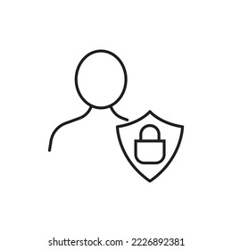 Customer protection icon design. Care customer icon, total inclusive service, isolated on white background. vector illustration