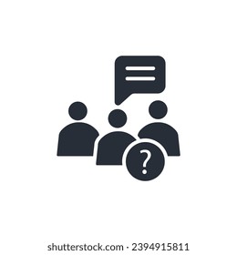 customer questions icon. vector.Editable stroke.linear style sign for use web design,logo.Symbol illustration.
