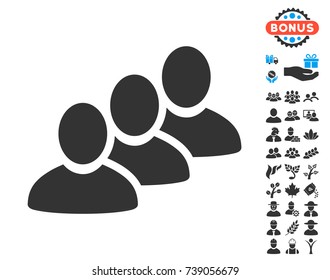 Customer Queue pictograph with free bonus pictures. Vector illustration style is flat iconic symbols.
