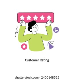 Customer Rating Flat Style Design Vector illustration. Stock illustration