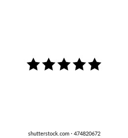 Customer rating icon, Five star rating icon,  vector illustration.