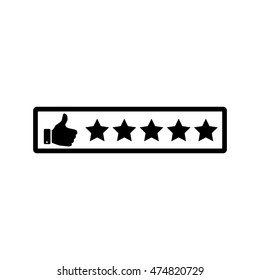 Customer rating icon, Five star rating icon,  vector illustration.