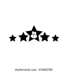 Customer rating icon, Five star rating icon,  vector illustration.