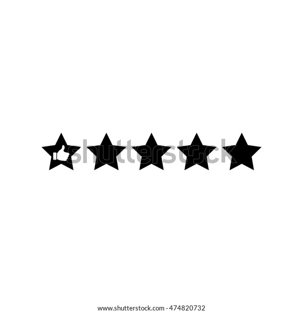 Customer Rating Icon Five Star Rating Stock Vector (Royalty Free) 474820732