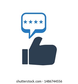 Customer Rating Icon , Positive feedback icon vector illustration