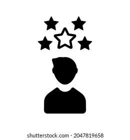 Icono de calificación del cliente (ilustración vectorial)