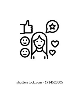 Customer Rating icon in vector. Logotype