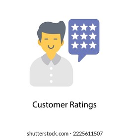 Customer Ratings vector Flat  Icons. Simple stock illustration