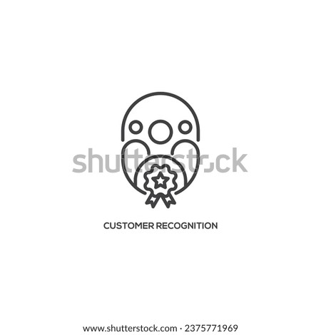 Customer Recognition icon, business concept. Modern sign, linear pictogram, outline symbol, simple thin line vector design element template