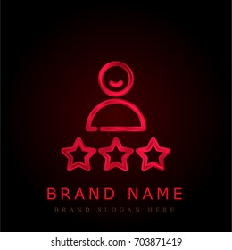 Customer red chromium metallic logo