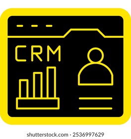 Customer Relation Management Icon, Bussines Icon