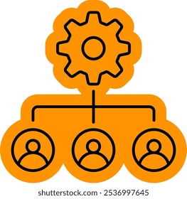 Icono de gestión de relaciones con el Cliente, Icono de negocio