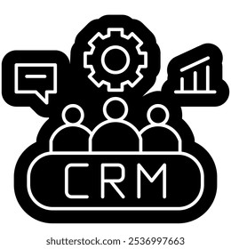 Customer Relation Management Icon, Bussines Icon