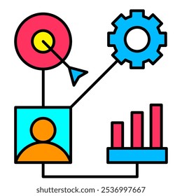 Customer Relation Management Icon, Bussines Icon