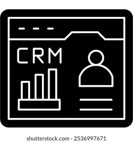 Ícone Gerenciamento De Relação Com O Cliente, Ícone De Negócios