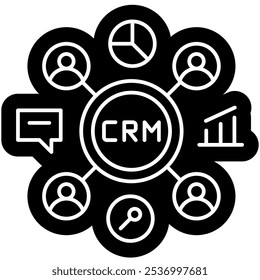 Customer Relation Management Icon, Bussines Icon