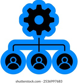 Icono de gestión de relaciones con el Cliente, Icono de negocio