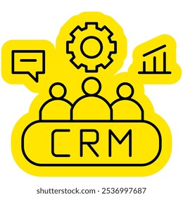Customer Relation Management Icon, Bussines Icon