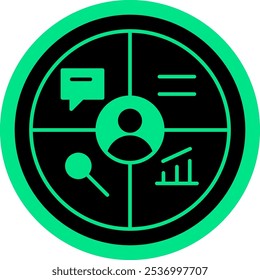Customer Relation Management Icon, Bussines Icon